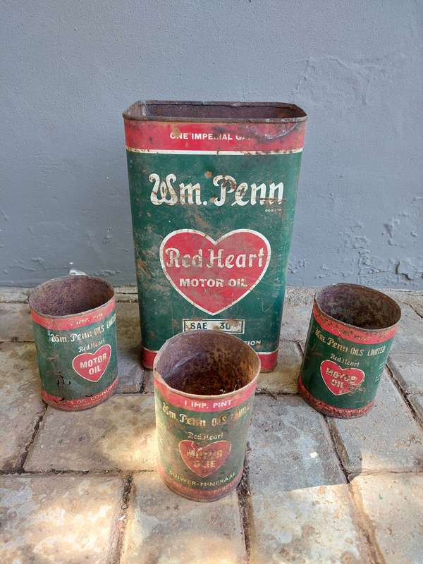 4x WM Penn Oil Tins