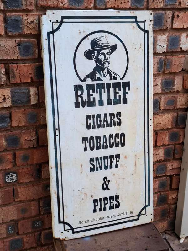 "Retief" hand painted steel sign 46cm x 92cm x 3cm