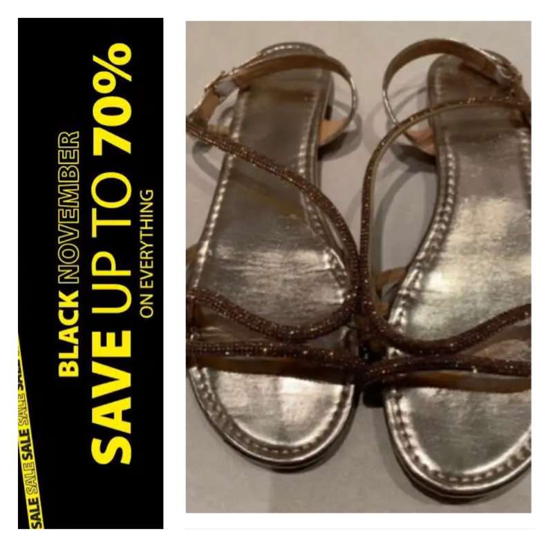 Edgars bronze diamante encrusted sandal