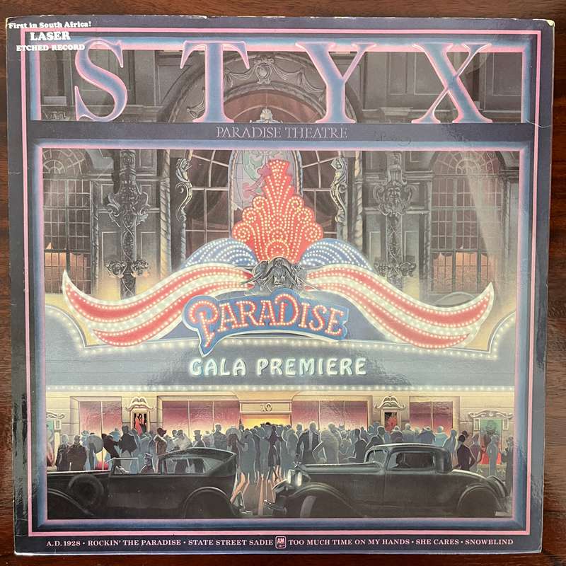Styx - Paradise Theatre Vinyl LP South African Press Etched