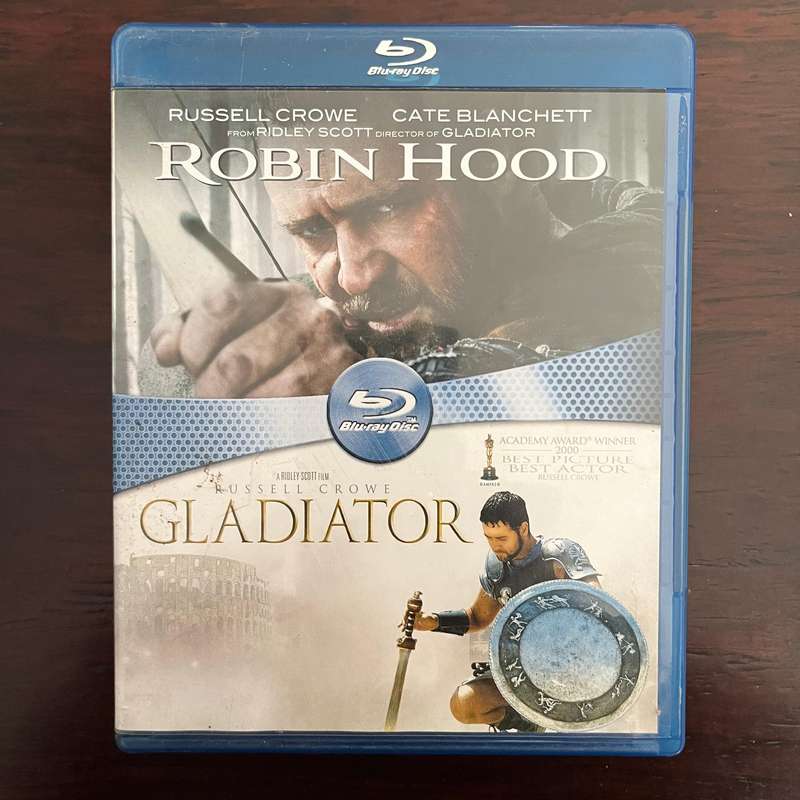 Robin Hood / Gladiator Blu Ray Two Disc Set South African Press