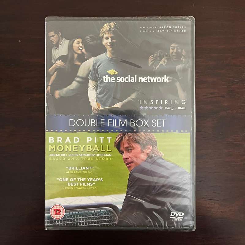 The Social Network / Moneyball Double Film Box UK Press New and Sealed