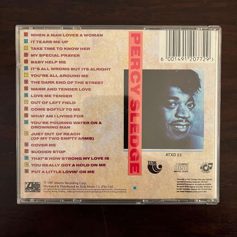 Percy Sledge - When A Man Loves A Woman CD South African Press