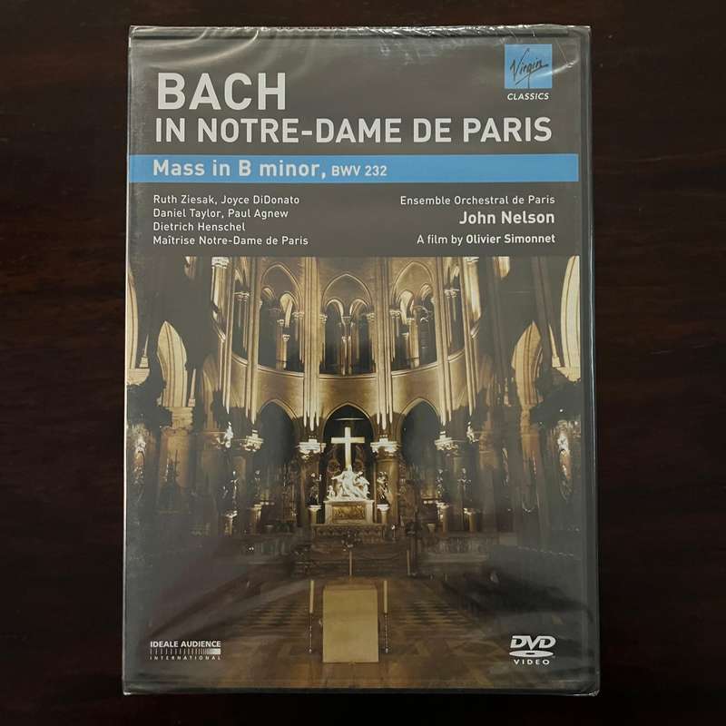 Bach In Notre-Dame De Paris Mass In B Minor DVD Virgin Classics New and Sealed