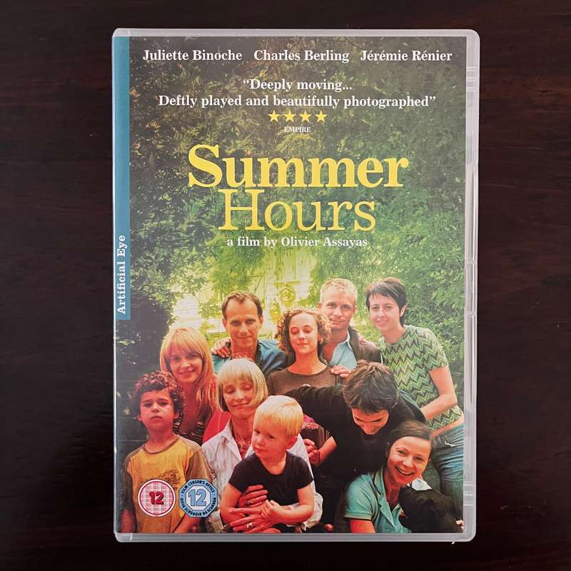 Summer Hours DVD Artificial Eye UK Press Juliette Binoche