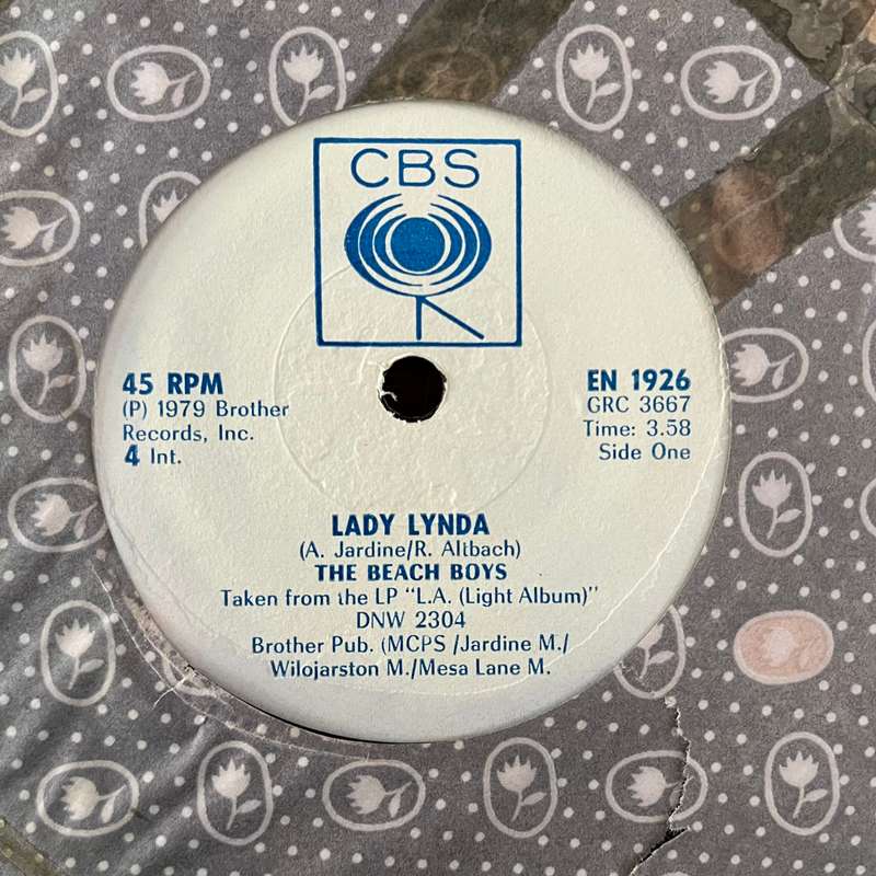 The Beach Boys - Lady Lynda Vinyl 7 Inch Single Rare Rhodesian Press