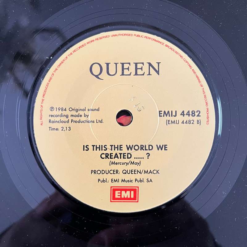 Queen - It's A Hard Life Vinyl 7 Inch Single South African Press