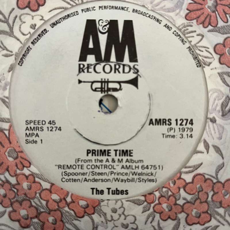 The Tubes - Prime Time Vinyl 7 Inch Single Rare Zimbabwe Press
