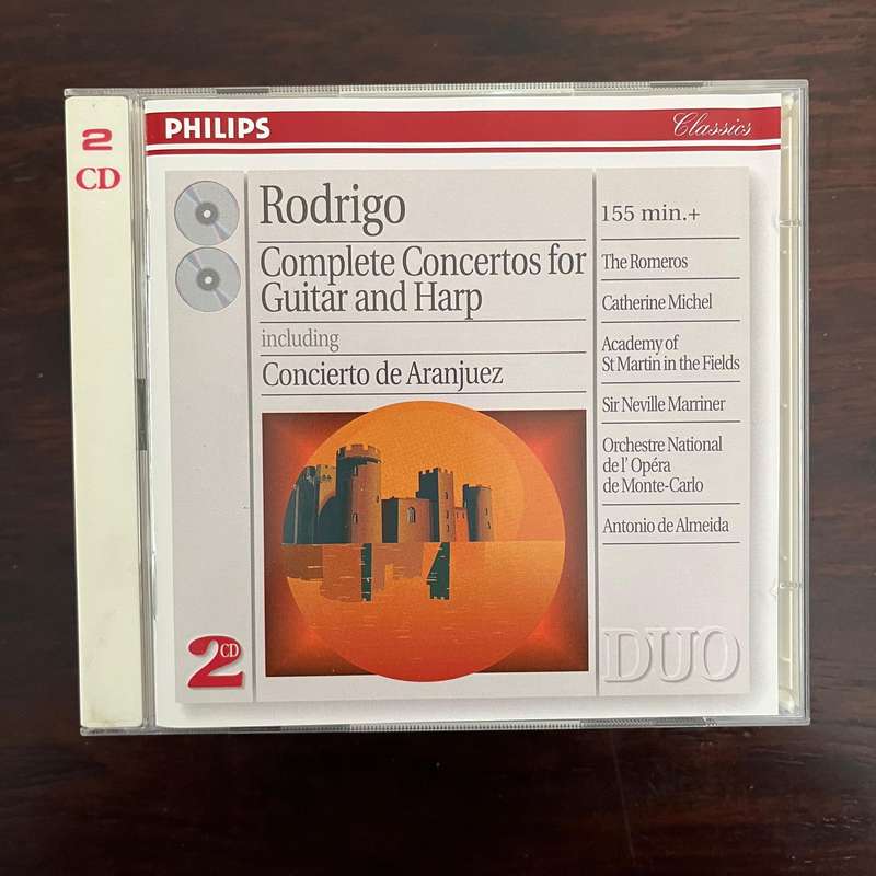 Rodrigo - Complete Concertos For Guitar And Harp 2CD Philips German Press