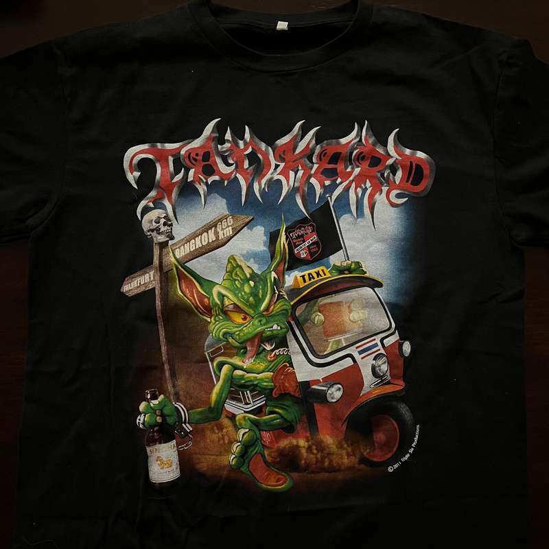 Tankard June 4, 2011 Live Bangkok Vintage T-Shirt Thrash Metal Heavy Metal Large Size