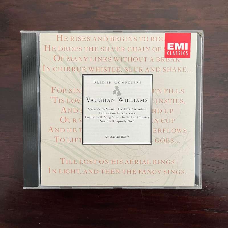 Vaughan Williams - Sir Adrian Boult - Serenade To Music CD EMI Classics Import