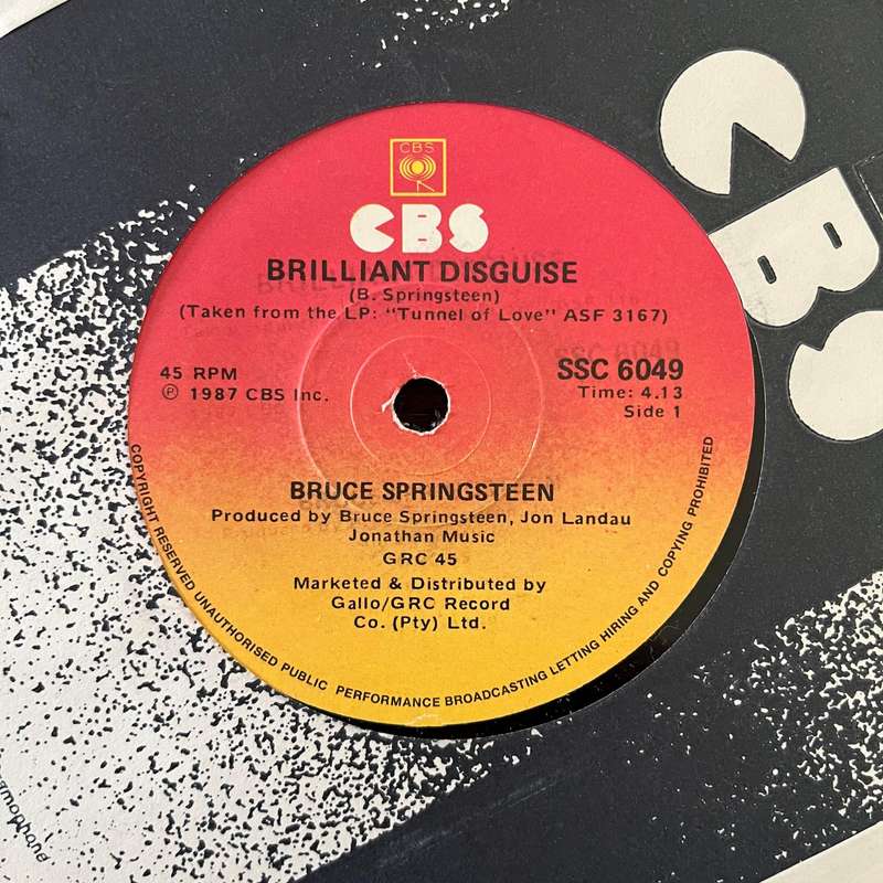 Bruce Springsteen - Brilliant Disguise Vinyl 7 Inch Single South African Press