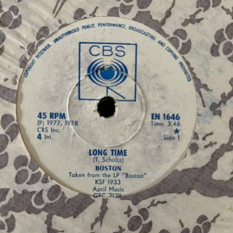 Boston - Long Time Vinyl 7 Inch Single Rare Rhodesian Press