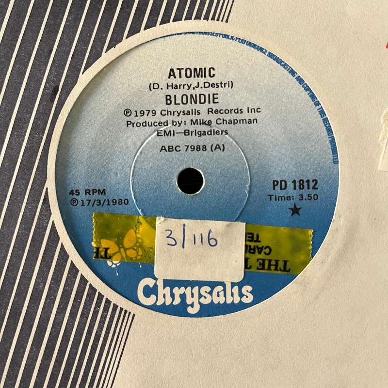 Blondie - Atomic Vinyl 7 Inch Single South African Press