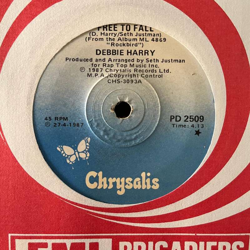 Debbie Harry - Free To Fall Vinyl 7 Inch Single South African Press