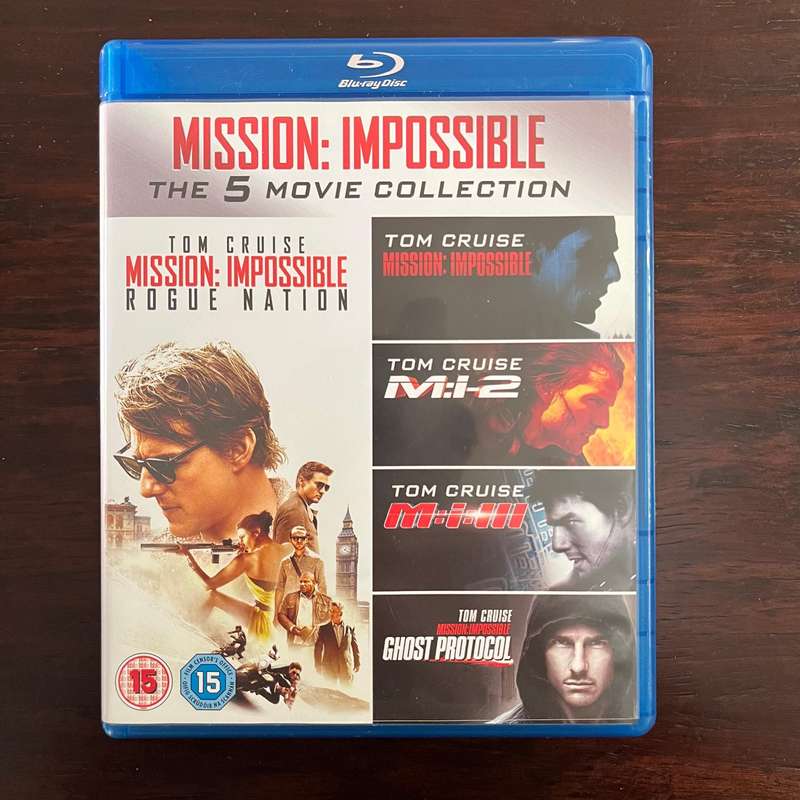 Mission Impossible - The 5 Movie Collection Blu Ray Set UK Press Tom Cruise
