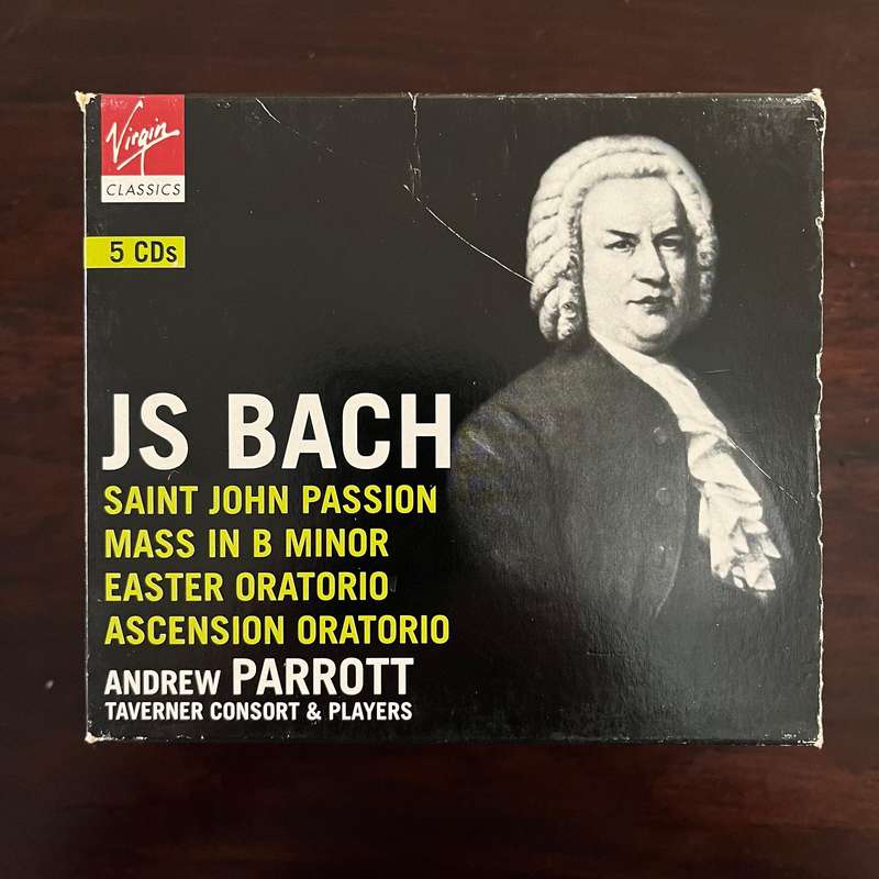 JS Bach / Andrew Parrott  Saint John Passion, Mass In B Minor 5CD Set Virgin Classics
