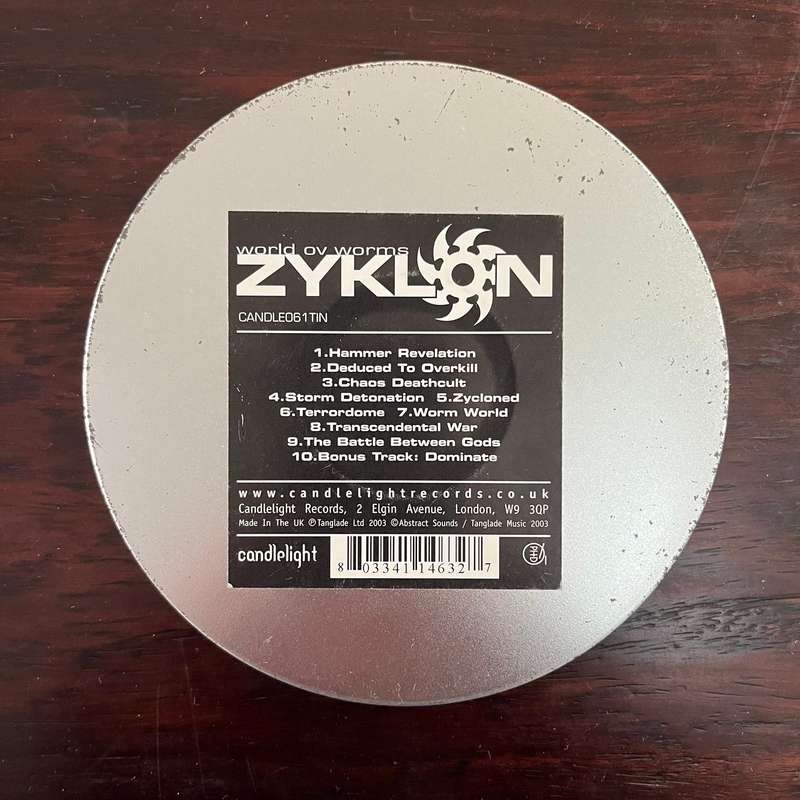 Zyklon - World Ov Worms CD Limited Tin Edition Death Metal Emperor Members