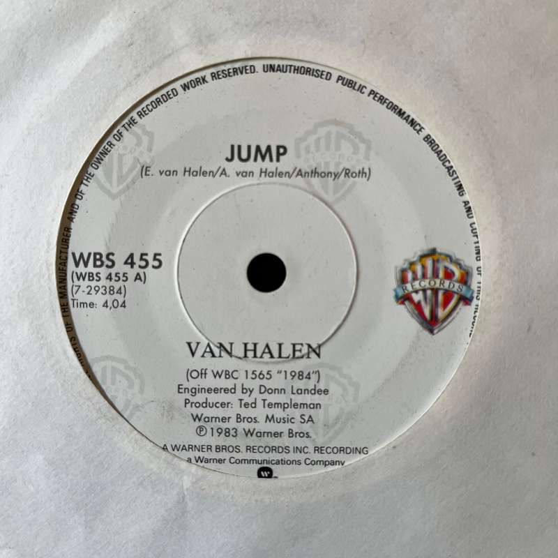 Van Halen - Jump Vinyl 7 Inch Single South African Press
