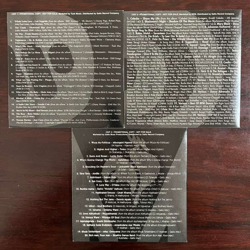 Gallo Record Company 3CD Promo Rare Limited Edition