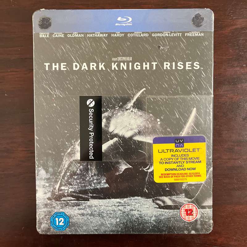 The Dark Knight Rises Blu Ray Steelbook UK Press New and Sealed