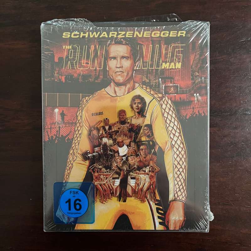 The Running Man Blu Ray Two Disc Steelbook OOP German Press Slipcase Schwarzenegger