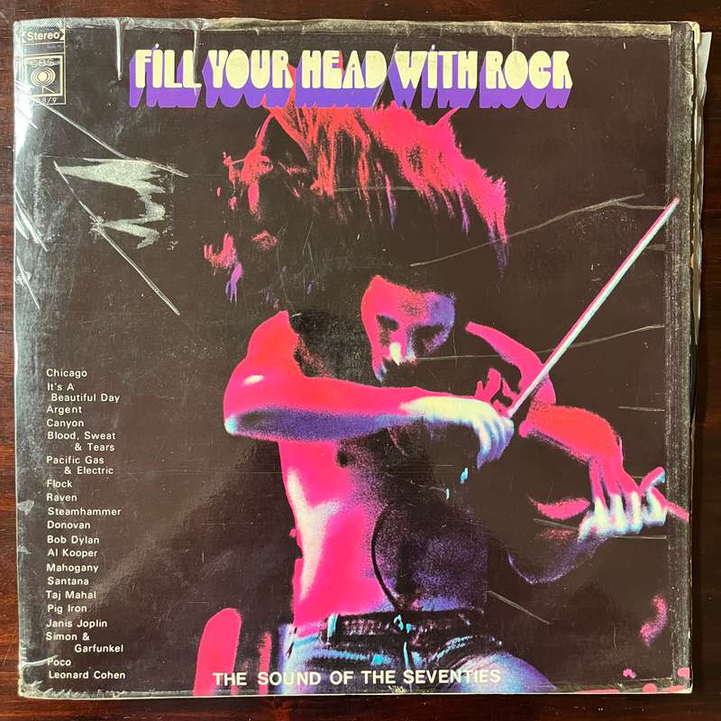 Fill Your Head With Rock Vinyl 2LP Chicago Argent Bob Dylan Santana Leonard Cohen