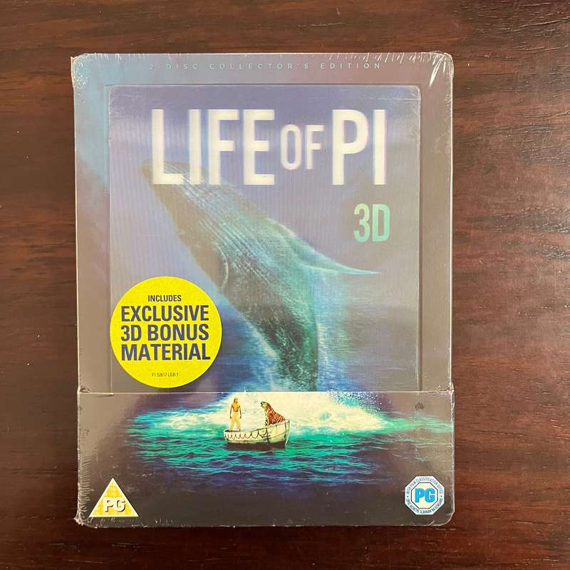 Life Of Pi Blu Ray Steelbook 2-Disc Collectors Edition Rare OOP UK Press New Sealed