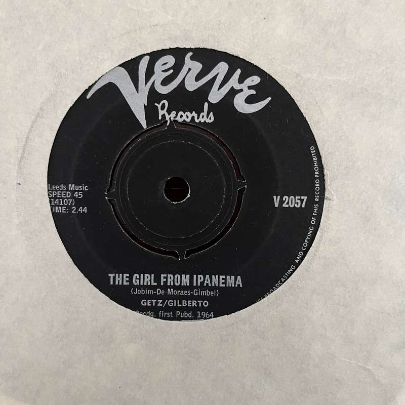 Getz / Gilberto - The Girl From Ipanema Vinyl 7 Inch Single South African Press Latin Jazz