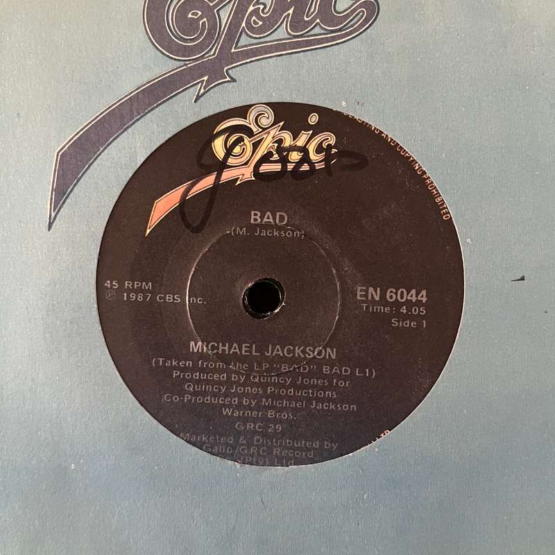 Michael Jackson - Bad Vinyl 7 Inch Single South African Press