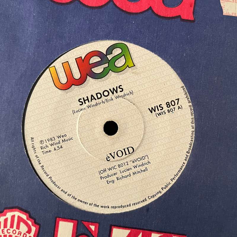 eVoid - Shadows Vinyl 7 Inch Single South African New Wave