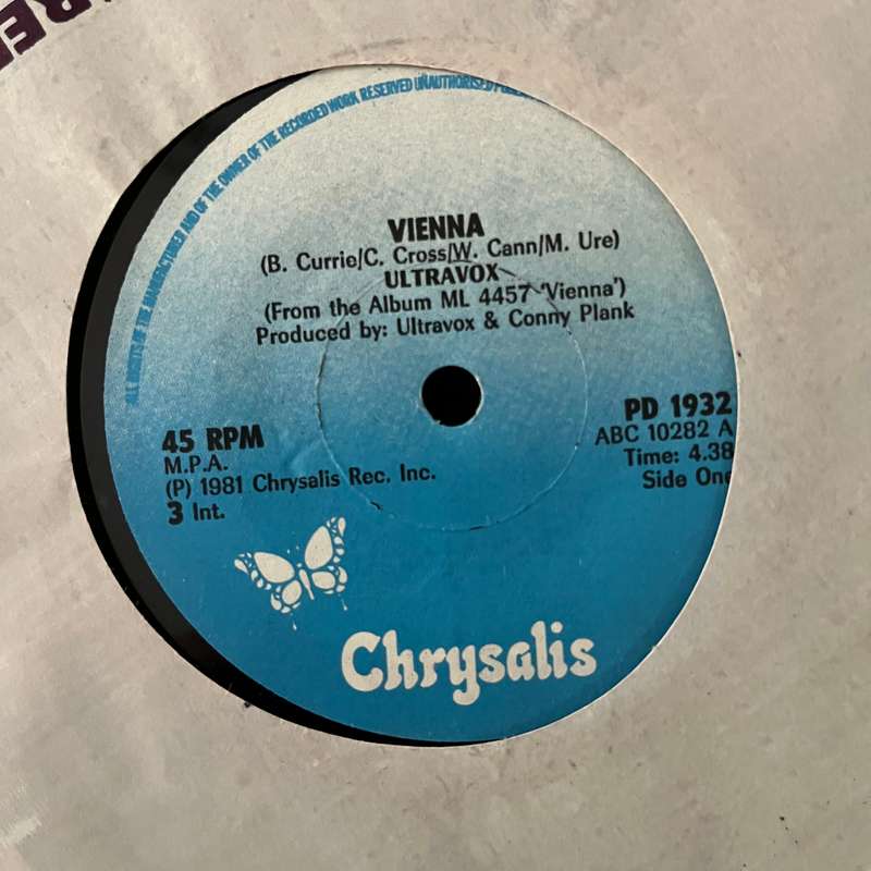 Ultravox - Vienna Vinyl 7 Inch Single Rare Zimbabwe Press Midge Ure