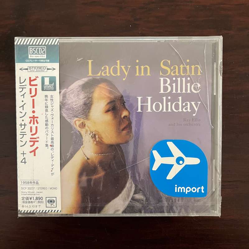 Billie Holiday With Ray Ellis And His Orchestra - Lady In Satin CD New and Sealed Japanese Press
