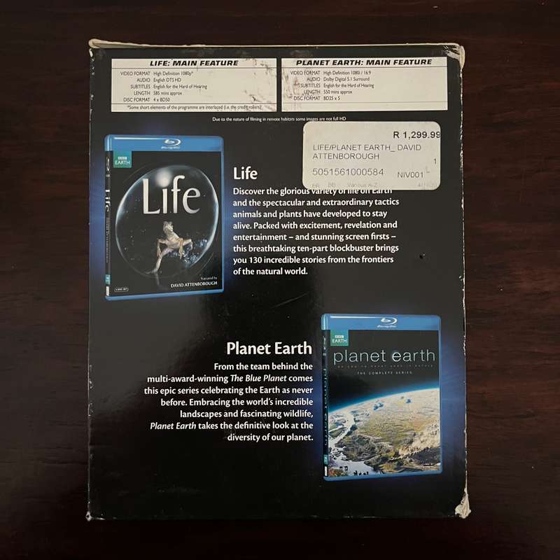 Life / Planet Earth Blu Ray 9 Disc Set Import BBC Earth