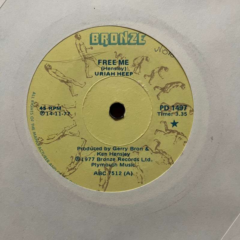 Uriah Heep - Free Me Vinyl 7 Inch Single South African Press