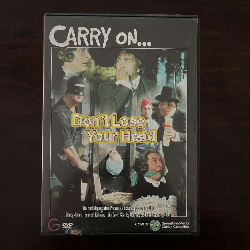 Carry On...Don't Lose Your Head DVD Sid James South African Press