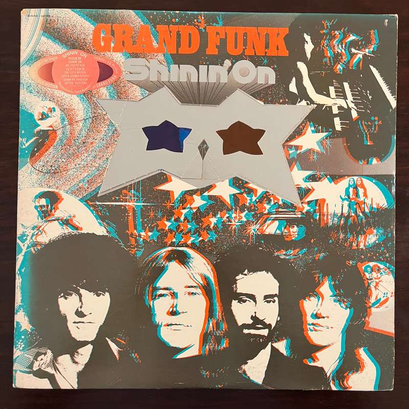 Grank Funk - Shinin' On Vinyl LP US Press Die Cut Sleeve with 3D Glasses and Poster