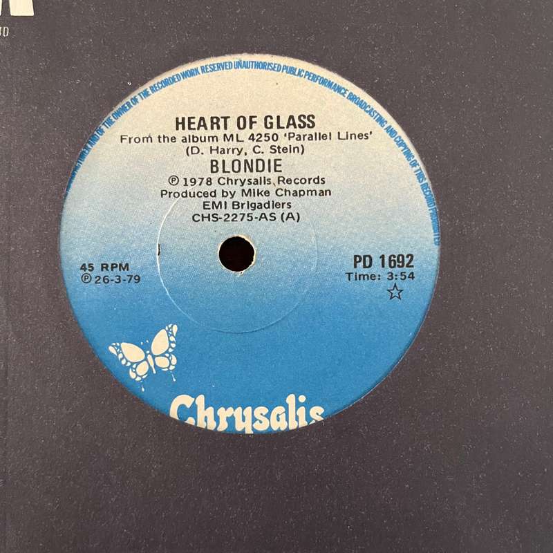 Blondie - Heart Of Glass Vinyl 7 Inch Single South African Press