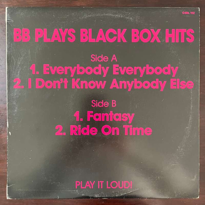 BB Plays Black Box Hits Vinyl LP South African House Dance