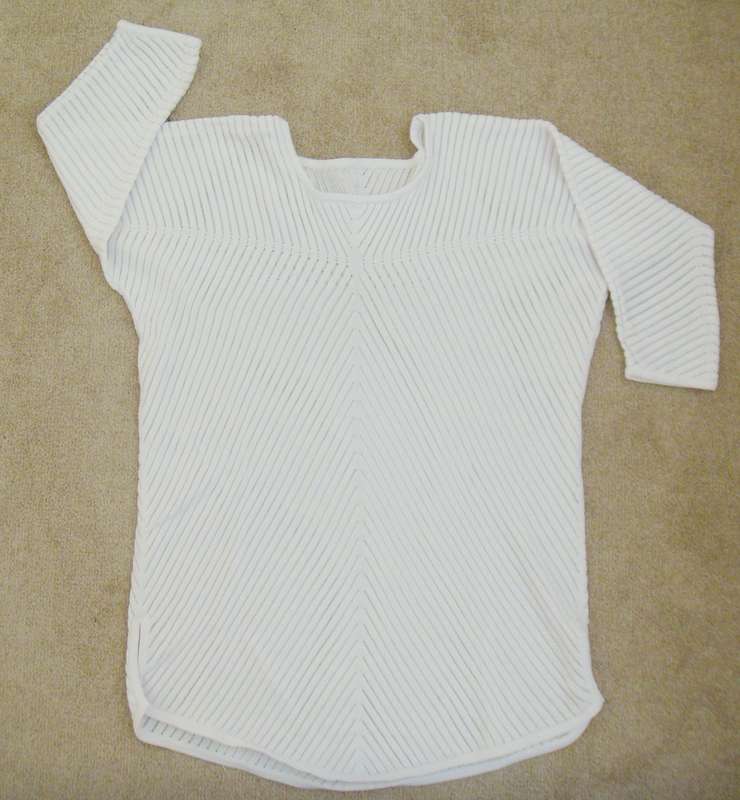 Ladies   Jersey/Blouse  -   Size  medium -   Beautiful  White - Virtually New