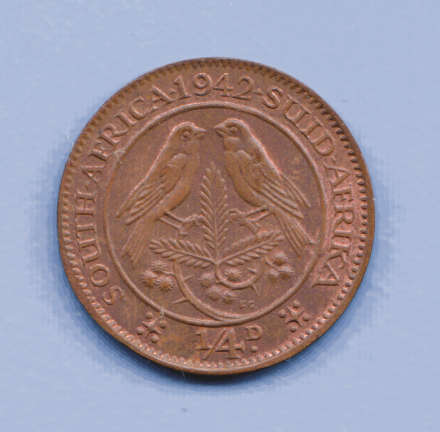 1942 South Africa Union Bronze Farthing. As per scan.