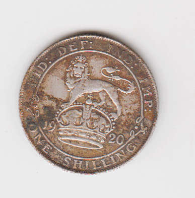 1920 Silver Shilling King George V Coin