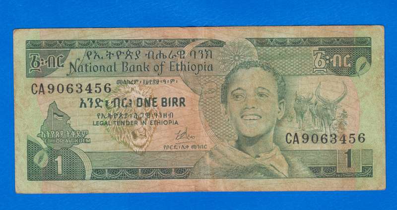 Ethiopia ETHIOPIA Billet 1 BIRR 1976 - 1991 GREEN CHILD  Bank note