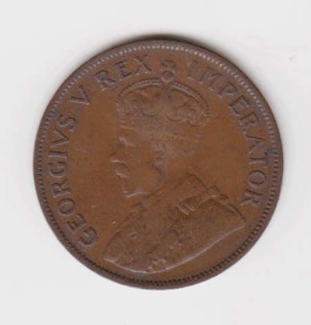 1933 South Africa Union One Penny Bronze
