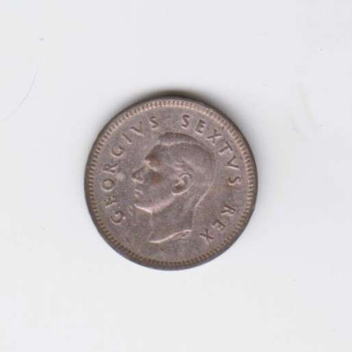 1949 South Africa Union Silver 3 Pence