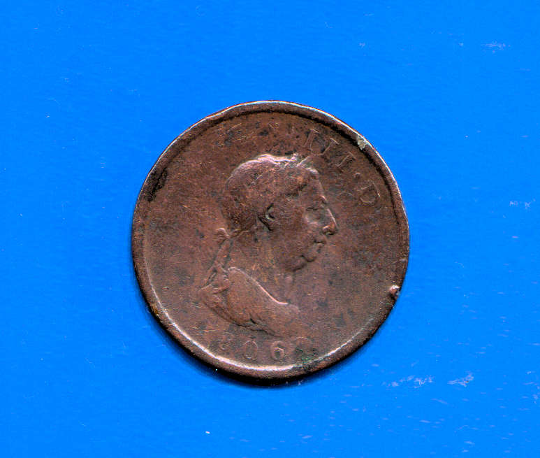 Great Britain Penny Georges III Copper 1806