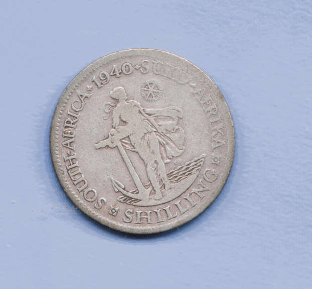 1940 South Africa Union Silver One Shilling. As per scan.