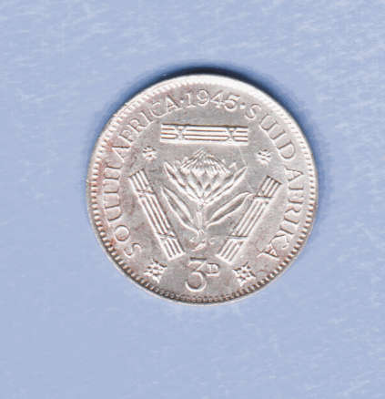 1945 SA Union Silver 3 Pence