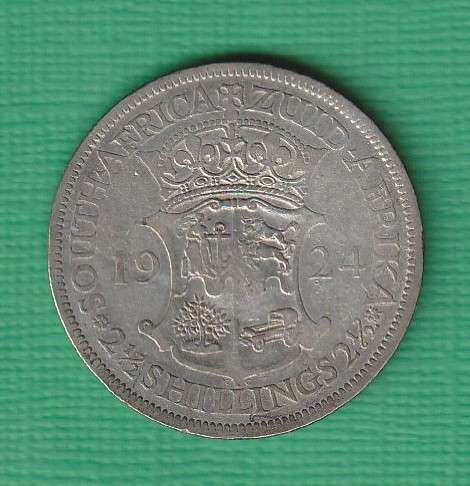 1924 South Africa Silver Two and a Half Shilling. As per scan.