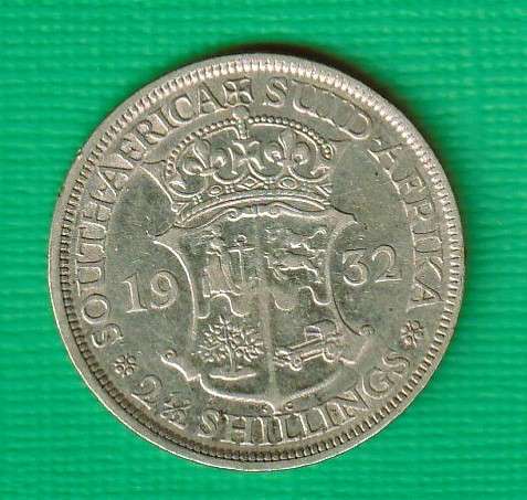 1932 South Africa Silver Two and a Half Shilling. As per scan.